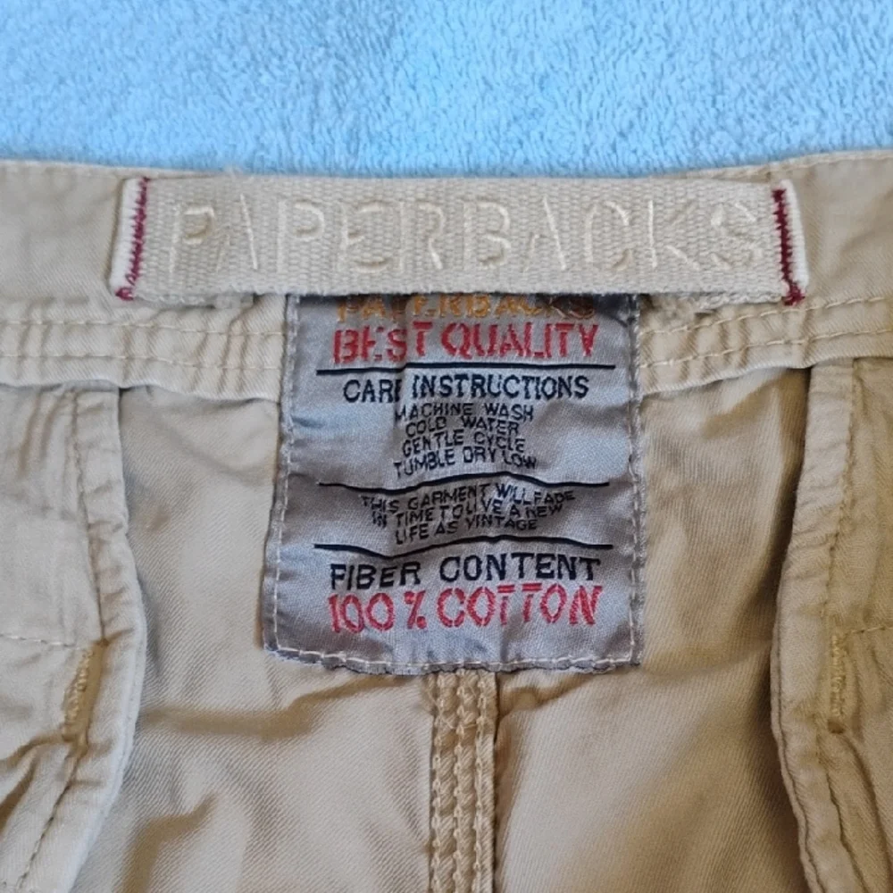 Paperbacks Tan Flat Front Shorts